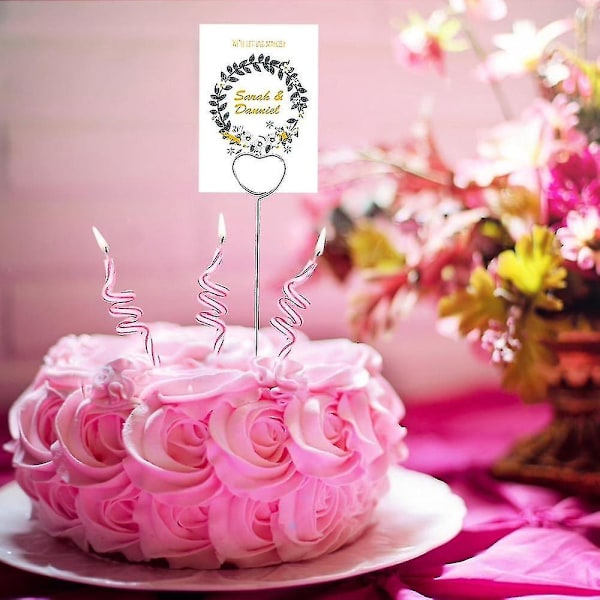 60 kpl Metallilangat Muistiinpanojen Kiinnittimet Kortinpidikkeet Pöytänumeron Kiinnittimet Valokuvien Teli Wedding Party C