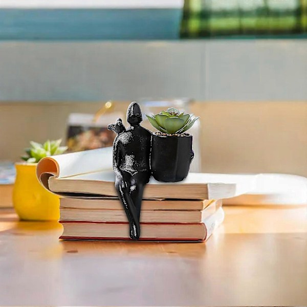 Hjemme Keramik Blomsterpotte Simulation Sukkulenter Stue Vase Dekorationer Grønne Planter Skrivebord Planter FAN0512