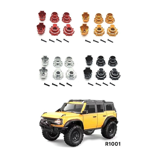 RC Bil Uppgradering Bakaxel Kopp Kit för 1/10 TRX4 HUANGBO 1/10 R1001 R1002 R1003 RC Bil Uppgraderingsdelar Svart