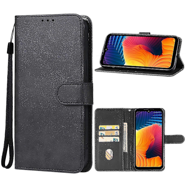 Lærtelefonveske for Doogee V30 5g