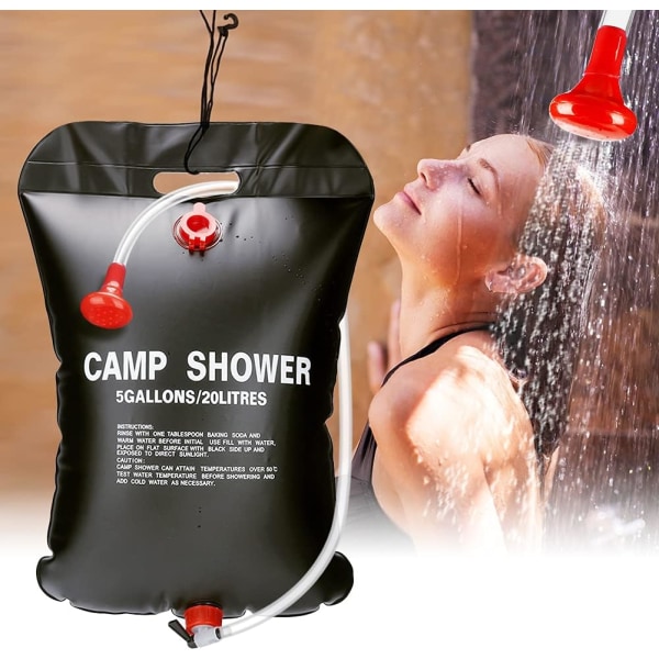 Solar Shower Bag 20L Kannettava Camping Suihkulaukku Aurinkolämmitin