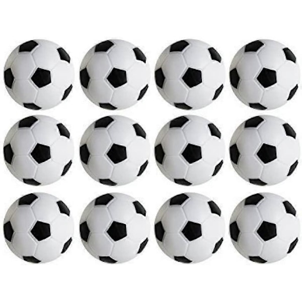Bordfodbold Bordfodbold Udskiftning Mini Sort og Hvid Fodbold - Sæt af 12