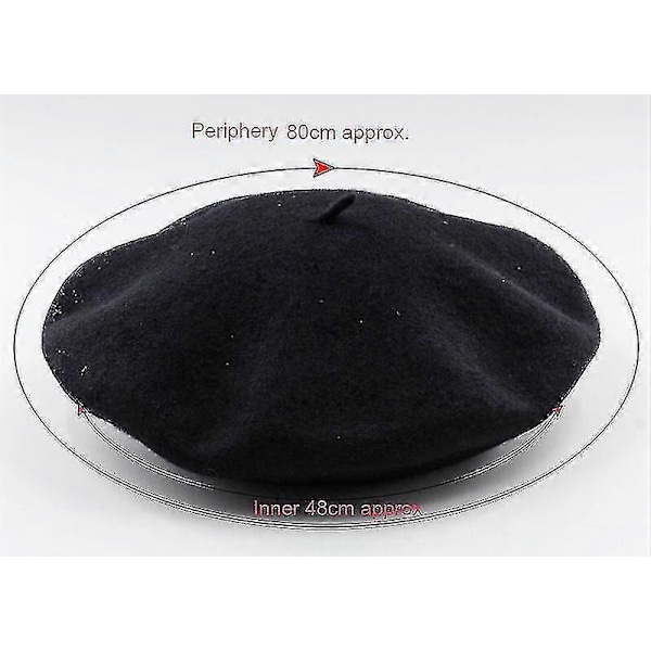 Dam Beret i Ull, Fransk Konstnärstil, Varm Vintermössa, Retro Enfärgad Beret, Elegant Damhatt, Passar Allt, Höstmössa