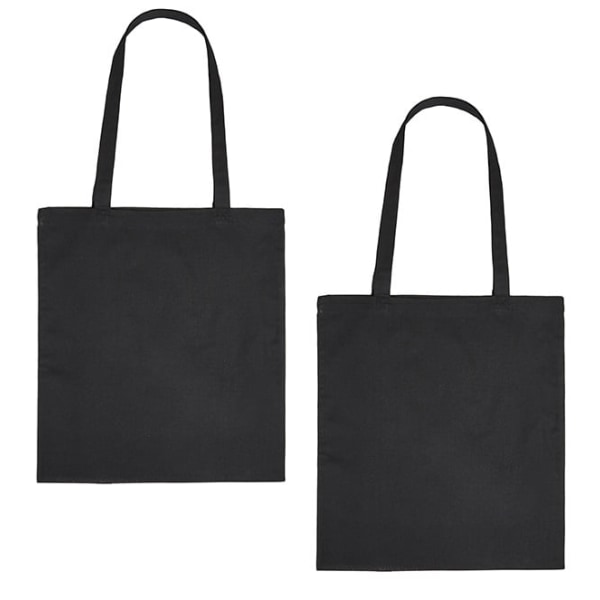 2-Pack Tygkasse - Fairtrade svart black