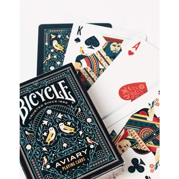 Cykelvoliere spillekort, blågrøn bicycle birdhouse