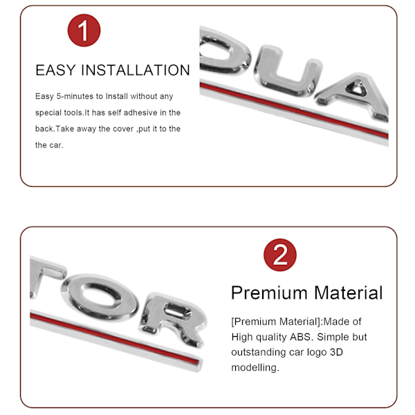 3D Dual Motor -tarrat, auton takaluukun merkki, tarra Tesla Model 3 2017-2020, Decora