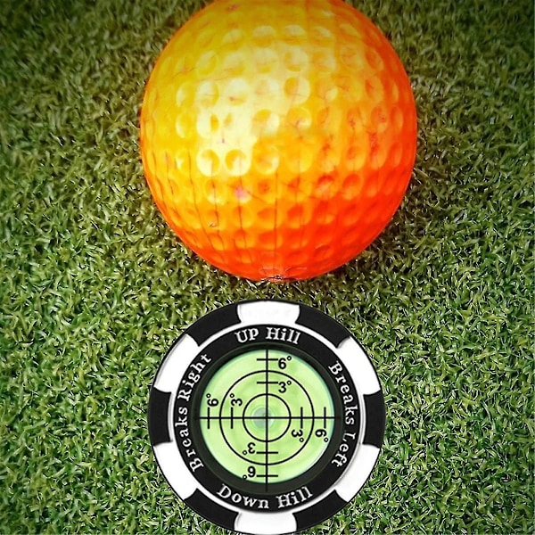 3 stk Golf Ball Marker med Høy Presisjon Bærbar Putting Green Reader Golf Marker Clip Green Read-