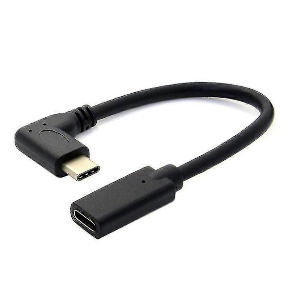 90 Asteen Oikea Kulma USB 3.1 Type C Uros-Naaras Jatkojohto Tietolinja HTC 10:lle