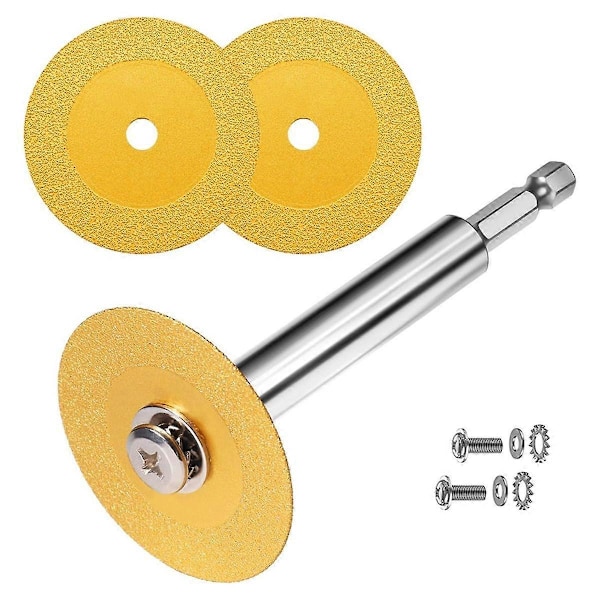 1/4 tum Hexskaft med 2 st diamantskärblad för PVC-rörsax, Mini glas skärskivor