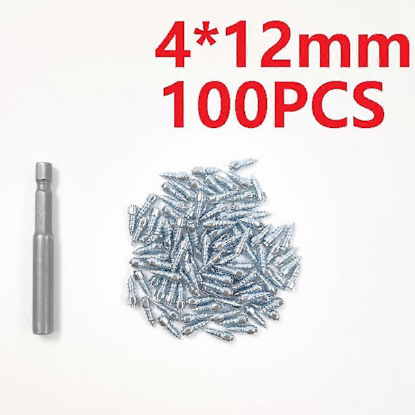 100 stk pigger for dekk Universelle Scooter Hjul Dekk Snø Pigger Nagler Dekk Anti- Skrue Stud Trim