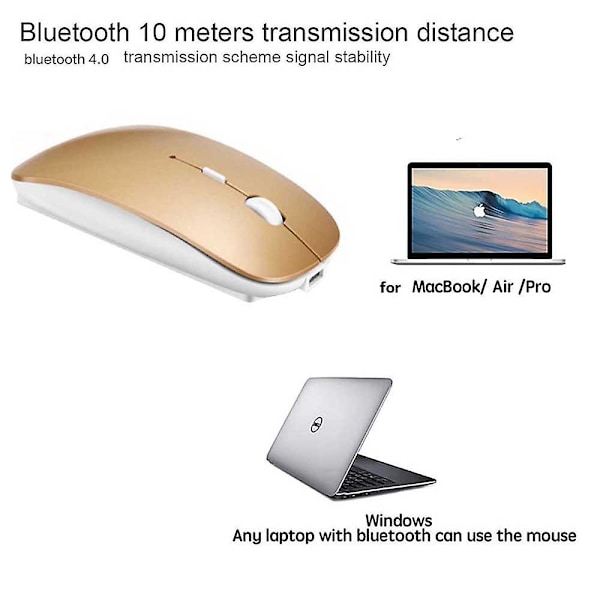 Laderbar Bluetooth-mus for Mac-bærbare datamaskiner