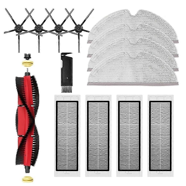 Moptrasa Hepa-filter Sidoborste Huvudborste för Mi S5 Max S6 Pure Maxv S55 Robotdammsugare