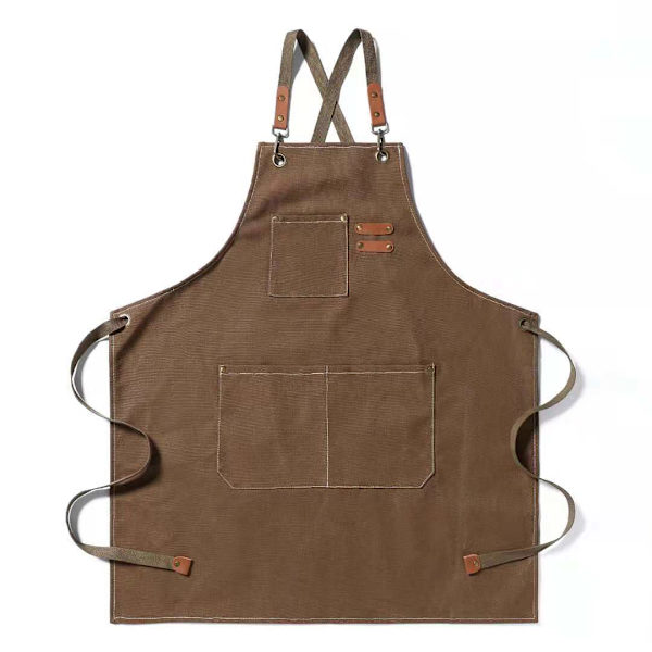 Unisex Förkläde i Canvas och Denim för Män - Kök, Matlagning, Workshop - Tvättsbart, Vattentätt