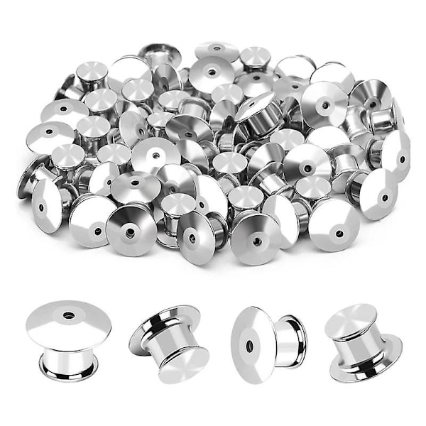 60 kpl Lukittavat Pin-Takana Metalliset Pin-Kiinnikkeet, Lukittavat Pin-Pidikkeet Soljella Broosseille, Sähköpostille