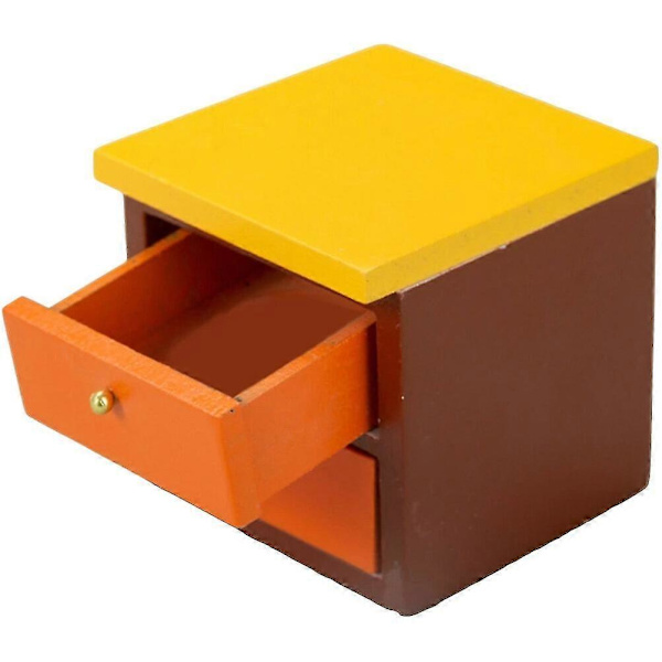 Mini Sängbord Minihus Möbel Dekoration Dekorativt Litet Sängbord Hantverk Minihus Dekoration