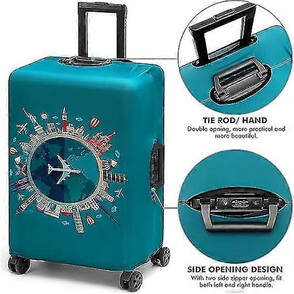 Resväska Skydd 21-24 Tum Bambu Kolfiber Resväska Skydd Polyester Klar Resväska Trolley Väska Skyddsskydd