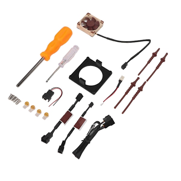 Fläkt 3D-utskriftsfäste Kit Effektiv Värmeavledning Spelkonsol Kylfläktfäste Kit för Gamecube Noctua Svart