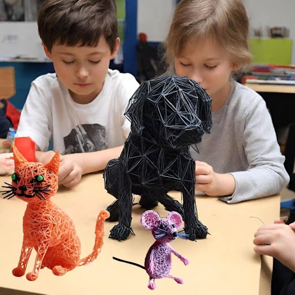 10 stk. 10m 3D-pen filament i forskellige farver Filament