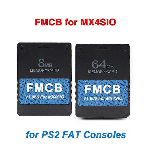 8MB FMCB-kort V1.966 för PS2 MX4SIO SIO2SD SD-kortläsare installerad OPL för Playstation2 spelkonsol