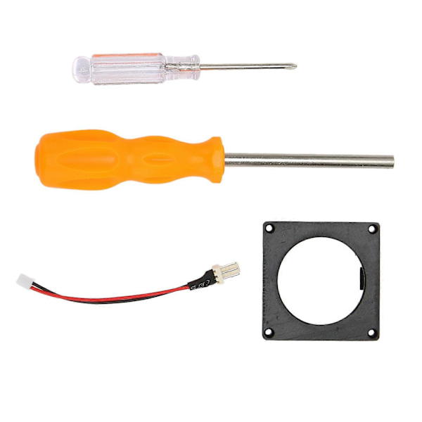 Fan 3D-utskriftsfäste Kit Ersättningsfläkt för Spelkonsol Kylfläkt Ram Kit för Gamecube Noctua Svart