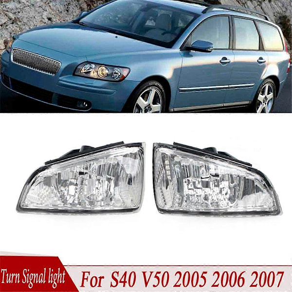 1 par bakspejl blinklys 8679775 8679777 til S40 V50 04-06 C70 06-07 sidespejl indikatorlampe
