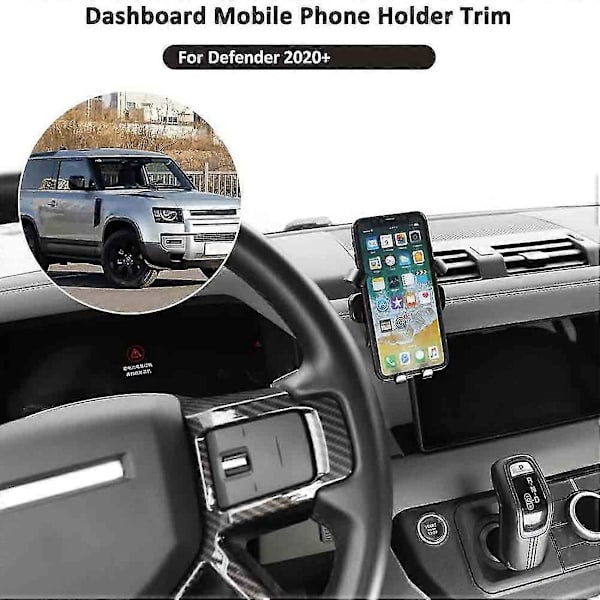 Telefonhållare i aluminiumlegering Kompatibel Land Rover Defender 90 110 2020-2022