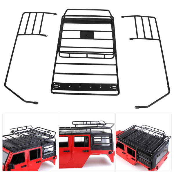 YI RC Takräcke Bagagehållare Järn Takräcke Rullbur för Axial SCX10 för Wrangler Bilskal 313mm Hjulbas