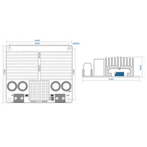 DC-DC Booster Strömmodul Högeffekts Justerbar Boost Modul Omvandlare 10-32V till 15-35V