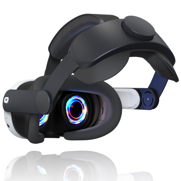 VR-tillbehör Designade för ett bekvämt pannband, kompatibelt med Meta Quest 3-tillbehör, Elite-huvudbandsbyte för förbättrat stöd black