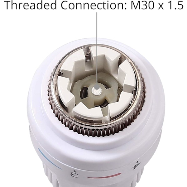 Termostatisk radiatorhode 2 stk Radiator termostathode TRV M 30 x 1,5 Radiatorventil erstatningshode Termostatisk radiatorventil Varmesystem Tem