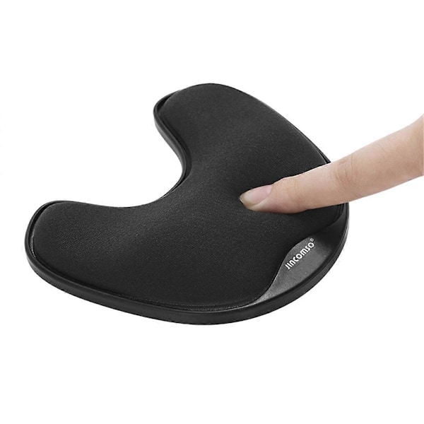 Ergonomisk Gaming Mousepad med Hukommelsesskum Håndledsstøtte Roterende Glidehåndmatte til PC Computer H