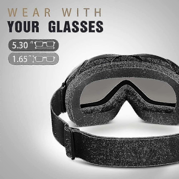 Skibriller Otg - Skibriller/Snowboardglasögon För Män, Kvinnor & Ungdom - 100% UV-Skydd