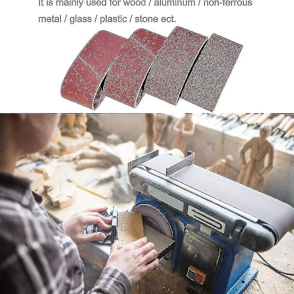10 stk. Slibebånd 100x915 mm, slibebånd assorteret. Slibebåndssæt, til båndsliber | Polering af harpiks, metal
