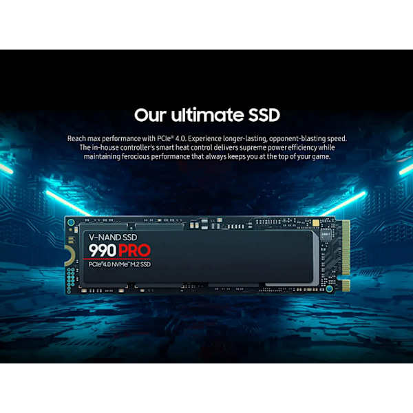 990PRO SSD 1TB M.2 2208 för stationära datorer och bärbara datorer 1TB