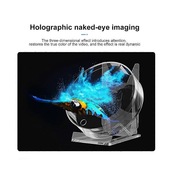 3D Fan Hologram Projektor Skrivebords LED-skilt Holografisk Lampe Spiller Fjernkontroll Display Støtter Bilder