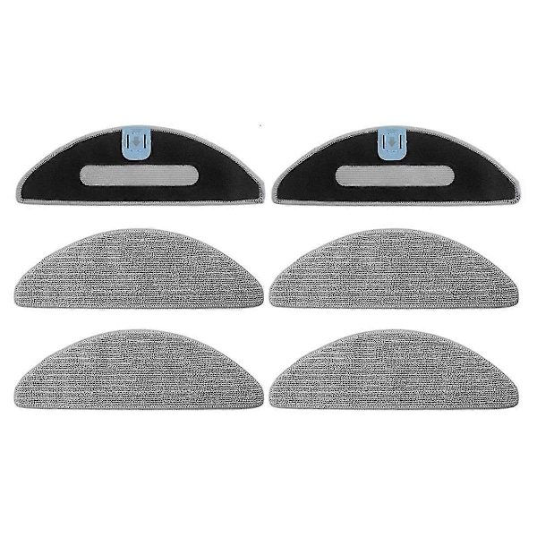 6 stk. deler moppeputer for iRobot Roomba Combo I5, I5+, J5, J5+ robotstøvsuger mikrofiber vaskbar gjenbrukbar moppeklut