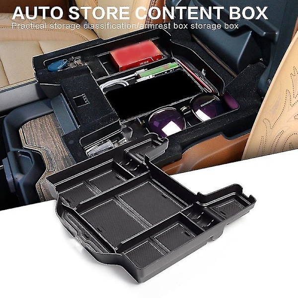 Bil Center Console Organizer Opbevaringsboks Interiør Armlæn Opbevaringsboks til RAM 1500 2500 3500 2019-2