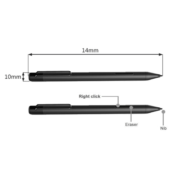 Passer for 3 pro 3/4/5/6/7book/laptop/go touch kapasitiv penn Silver