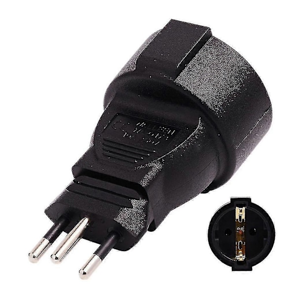 Swiss 3pin Round To Eu Standard 16a 250v Power Supply Adapter Male To Female