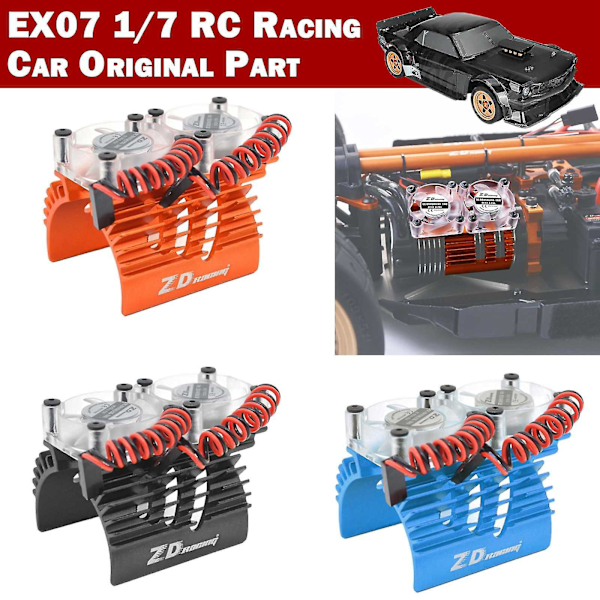 Kylare & Kylfläkt/Temperatursensor för Hobbywing Rc 4268 4274 1/8 1/10 Motorer Ft