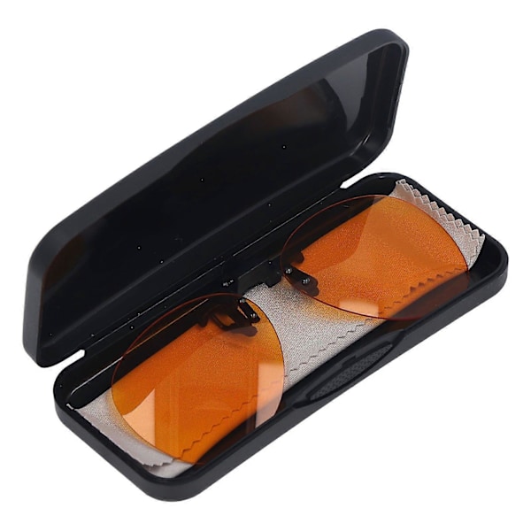 Klips-på Briller Effektiv Blåt Lys Blokering 180 Grader Vertikal Flip Bærbar Orange Brille Klips Linse til Computer Rund
