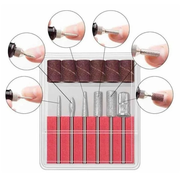 6-position elektrisk neglefil (sort)
