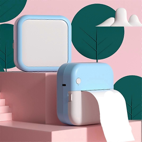 Kannettava Mini Taskukokoinen Tulostin Muistiinpano Valokuva Tarra Muistio Tulostus Bluetooth Langaton Musteeton Lämpötulostin 200dpi Pinkki