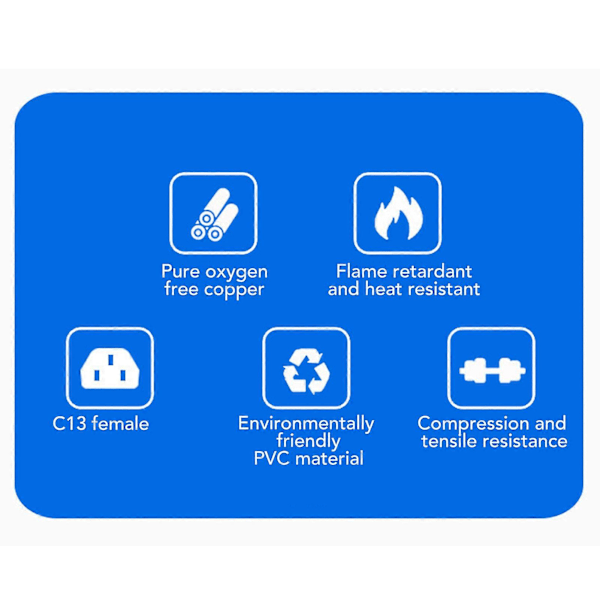4 stk AU-kontakt til IEC320 C13 strømtilkobling 10A 250V 2500W Plug and Play datamaskin strømtilkobling AU-kontakt 100-250V