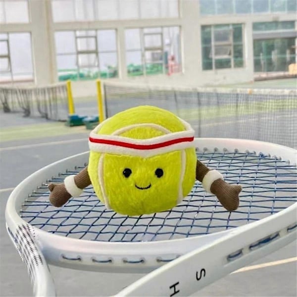 Rolig Tennisdocka Boll Dockakompis Present Pojkdocka Plyschleksak