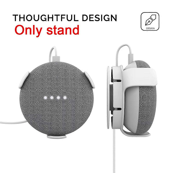 Vægbeslag til Home Mini, holder til Home Mini Smart Speaker, ledningsstyring, opbevaringsbøjle