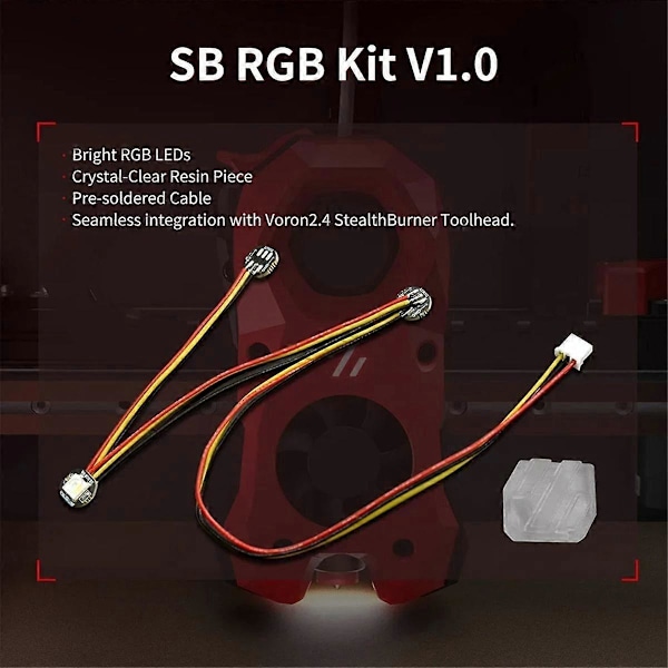 SB RGB Kit V1.0 Ljusa RGB LED-lampor RGB-lampkula PH2 0-kontakt för Voron 2.4 StealthBurner Extruder