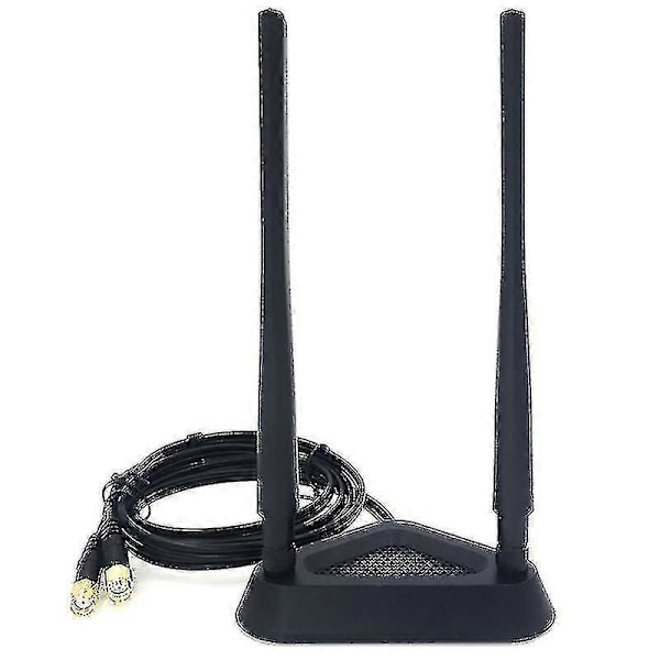 2,4g/5g Dobbeltfrekvens Forlengelseskabel Antenne Wifi Router Trådløst Nettverkskort 8db Antennemagnet