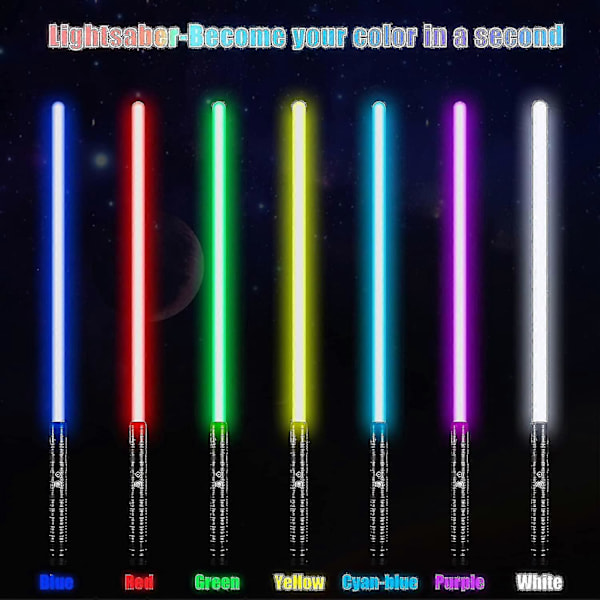 Valosäilä Lasermiekka Rgb 7 Väriä Vaihtuva Elektroninen Valomiekka Ääni 1kpl-musta