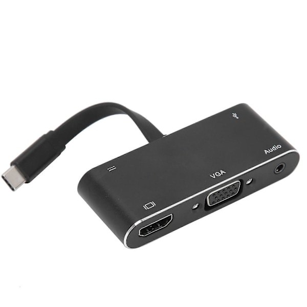Typ C till HDMI VGA-konverterare ljudkabel aluminiumlegering adapter elektroniktillbehör